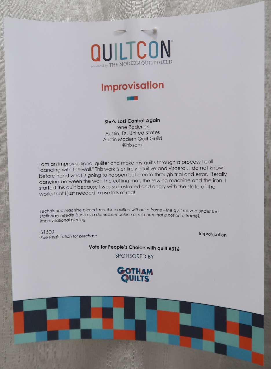 "She's Lost Control Again" by Irene Roderick - Sign